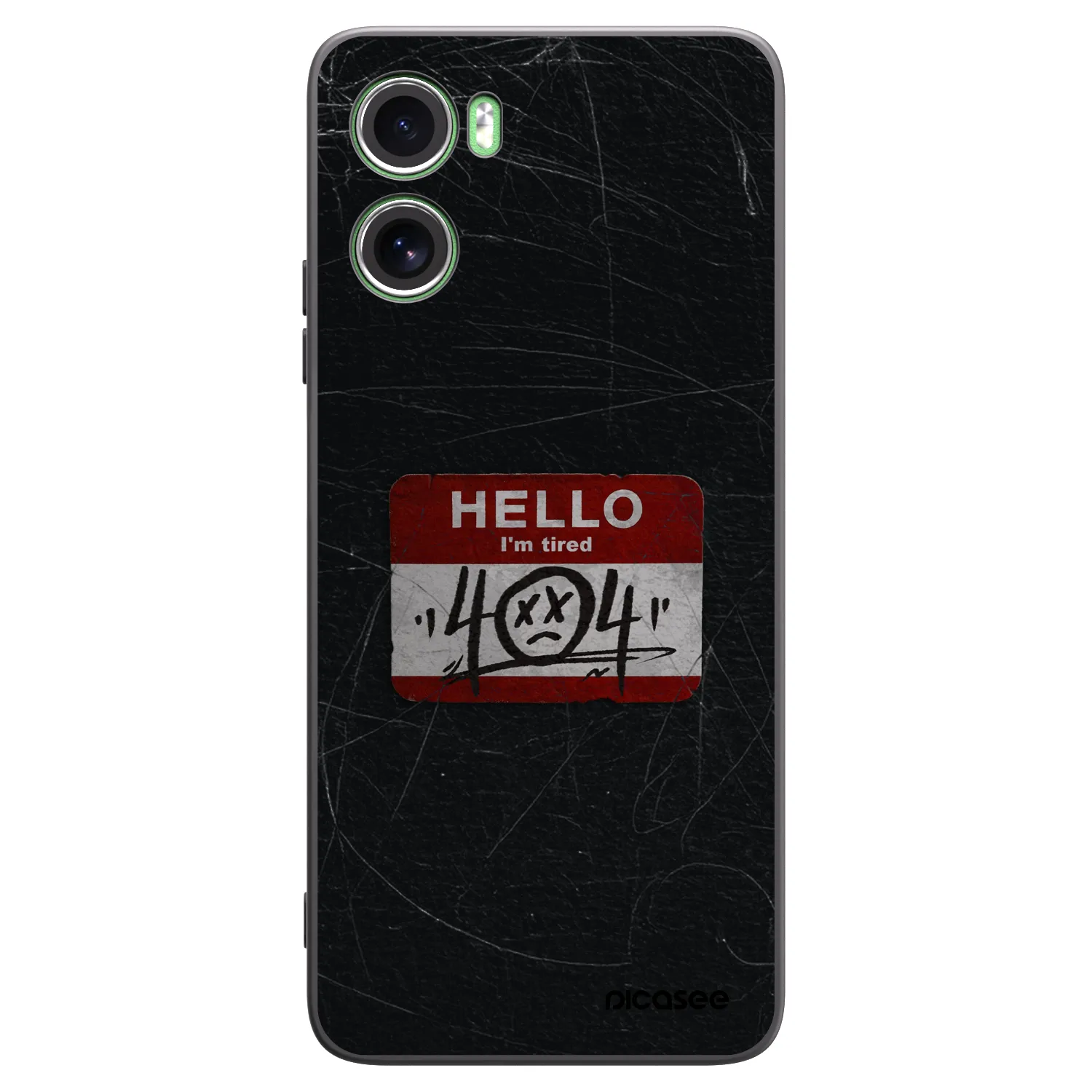 Picasee silikonowe czarne etui na Motorola Moto G06 - HELLO 404