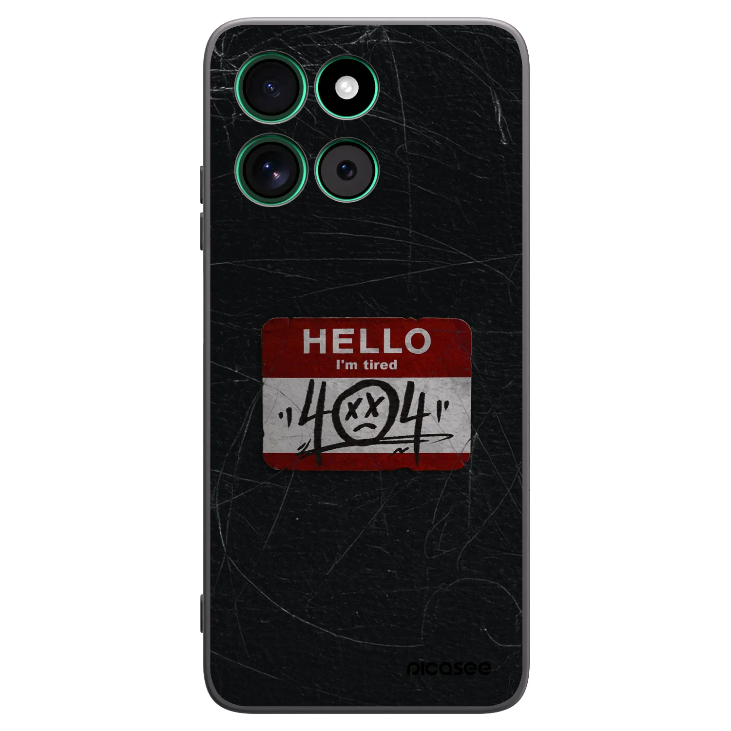 Picasee silikonowe czarne etui na Motorola Moto G57 Power - HELLO 404