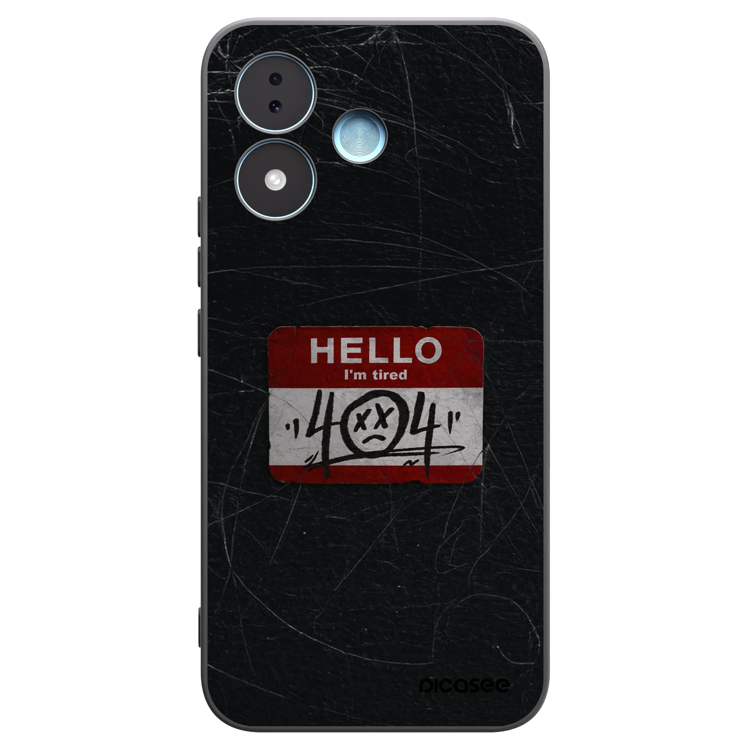 Picasee silikonowe czarne etui na Xiaomi Redmi Note 17 5G - HELLO 404