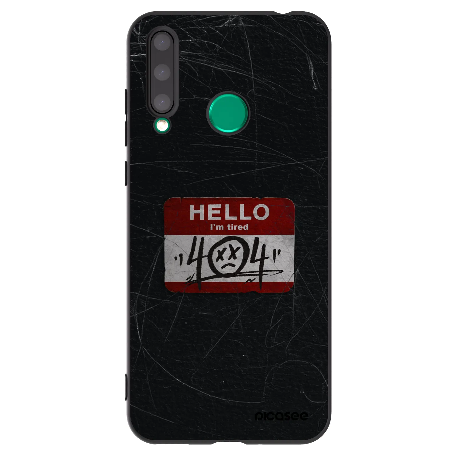 Picasee silikonowe czarne etui na Honor 20 Lite - HELLO 404