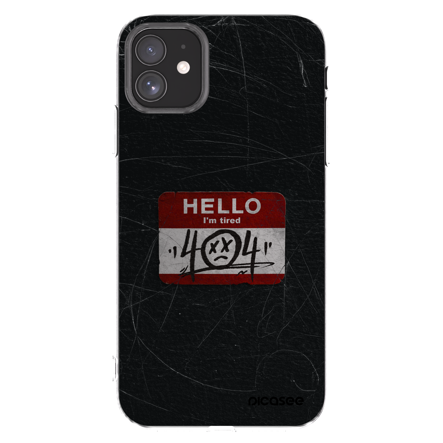 Picasee silikonowe przeźroczyste etui na Apple iPhone 11 - HELLO 404