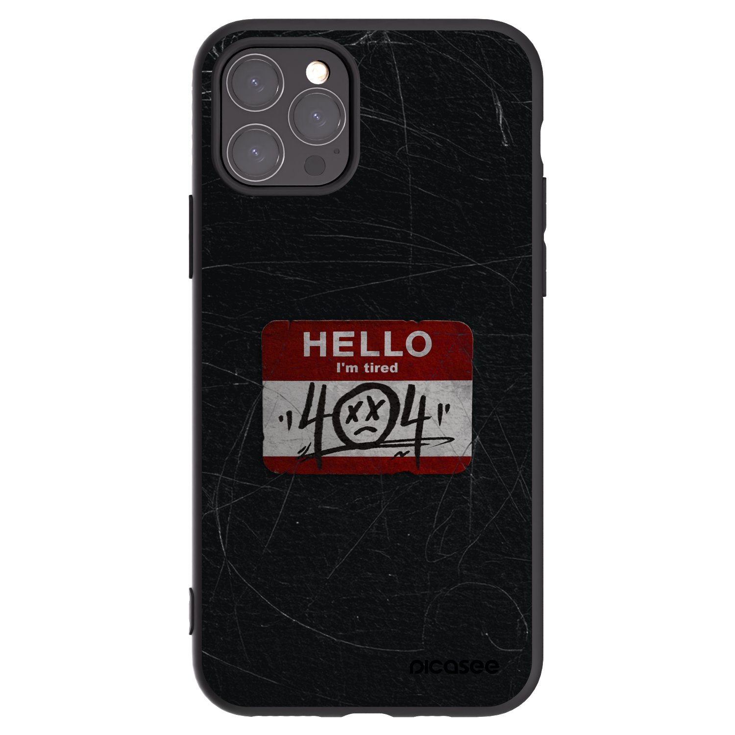 Picasee silikonowe czarne etui na Apple iPhone 11 Pro - HELLO 404