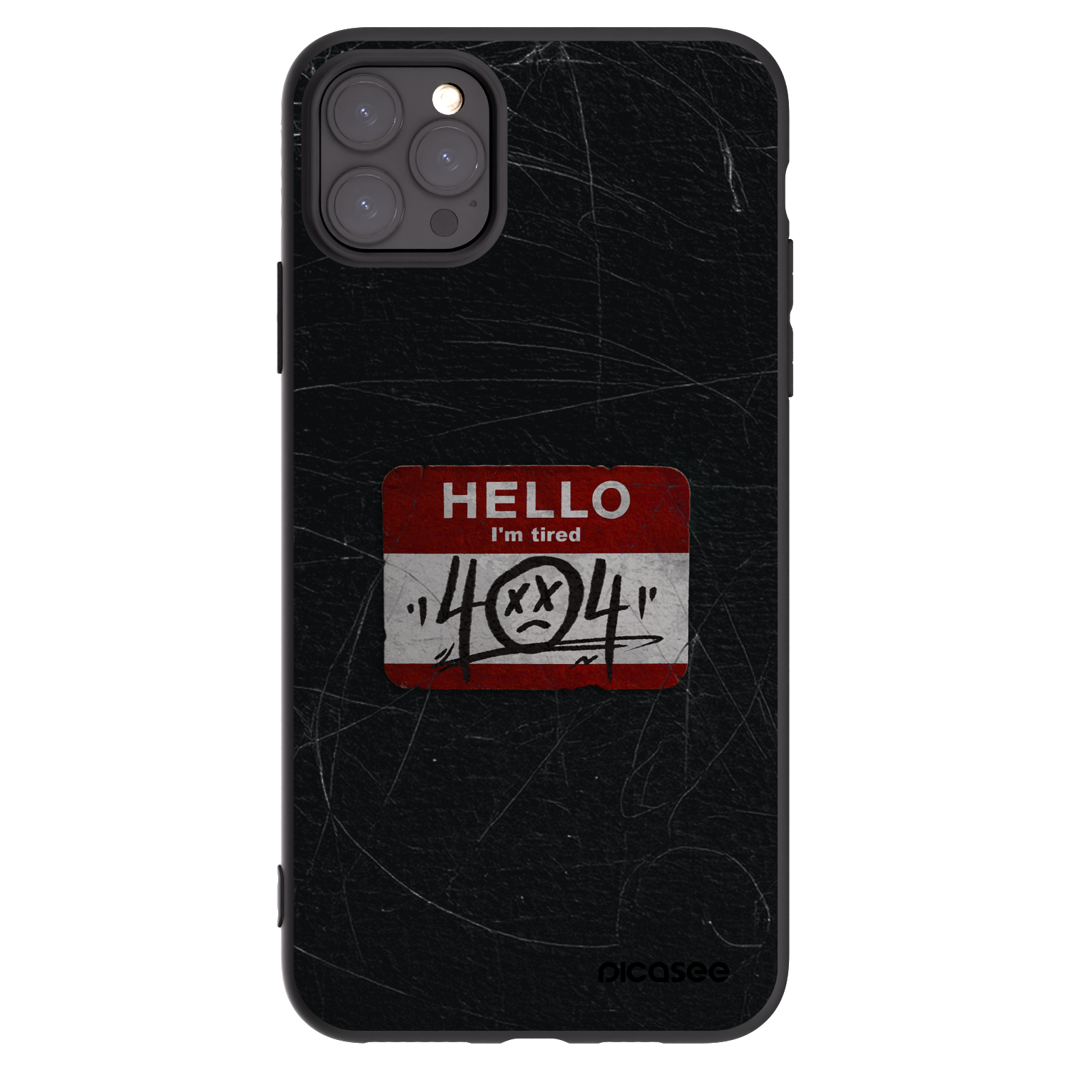 Picasee silikonowe czarne etui na Apple iPhone 11 Pro Max - HELLO 404