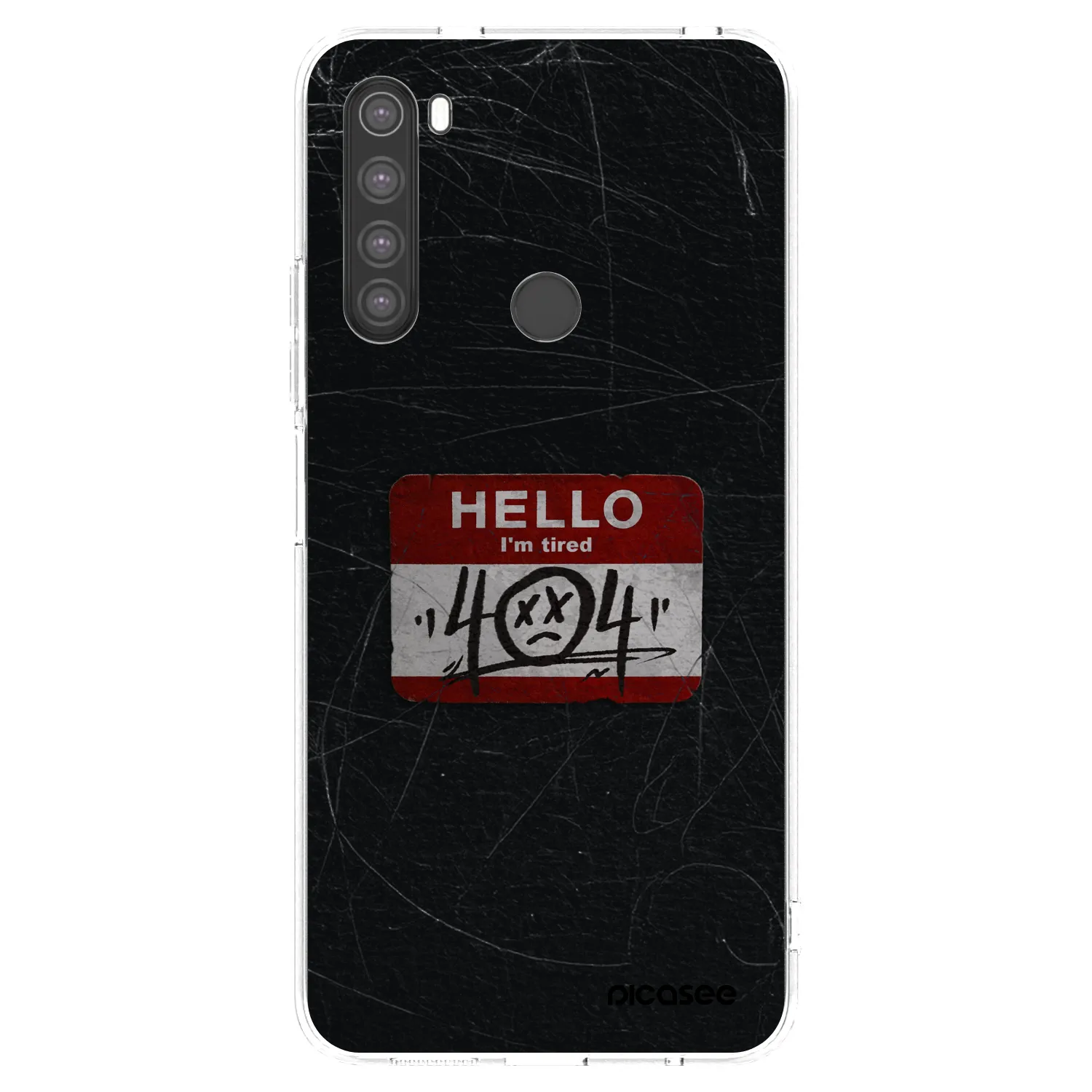 Picasee silikonowe przeźroczyste etui na Xiaomi Redmi Note 8 - HELLO 404