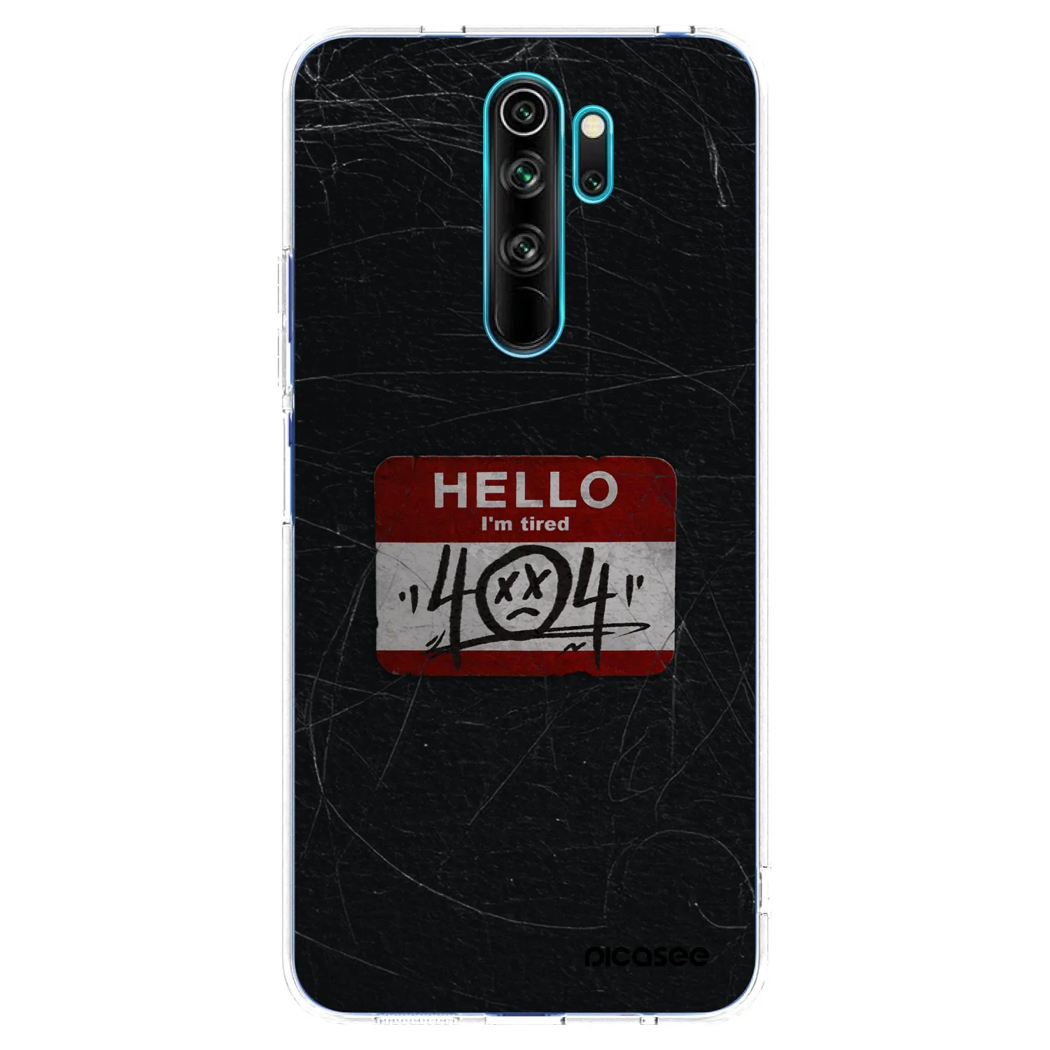 Picasee silikonowe przeźroczyste etui na Xiaomi Redmi Note 8 Pro - HELLO 404