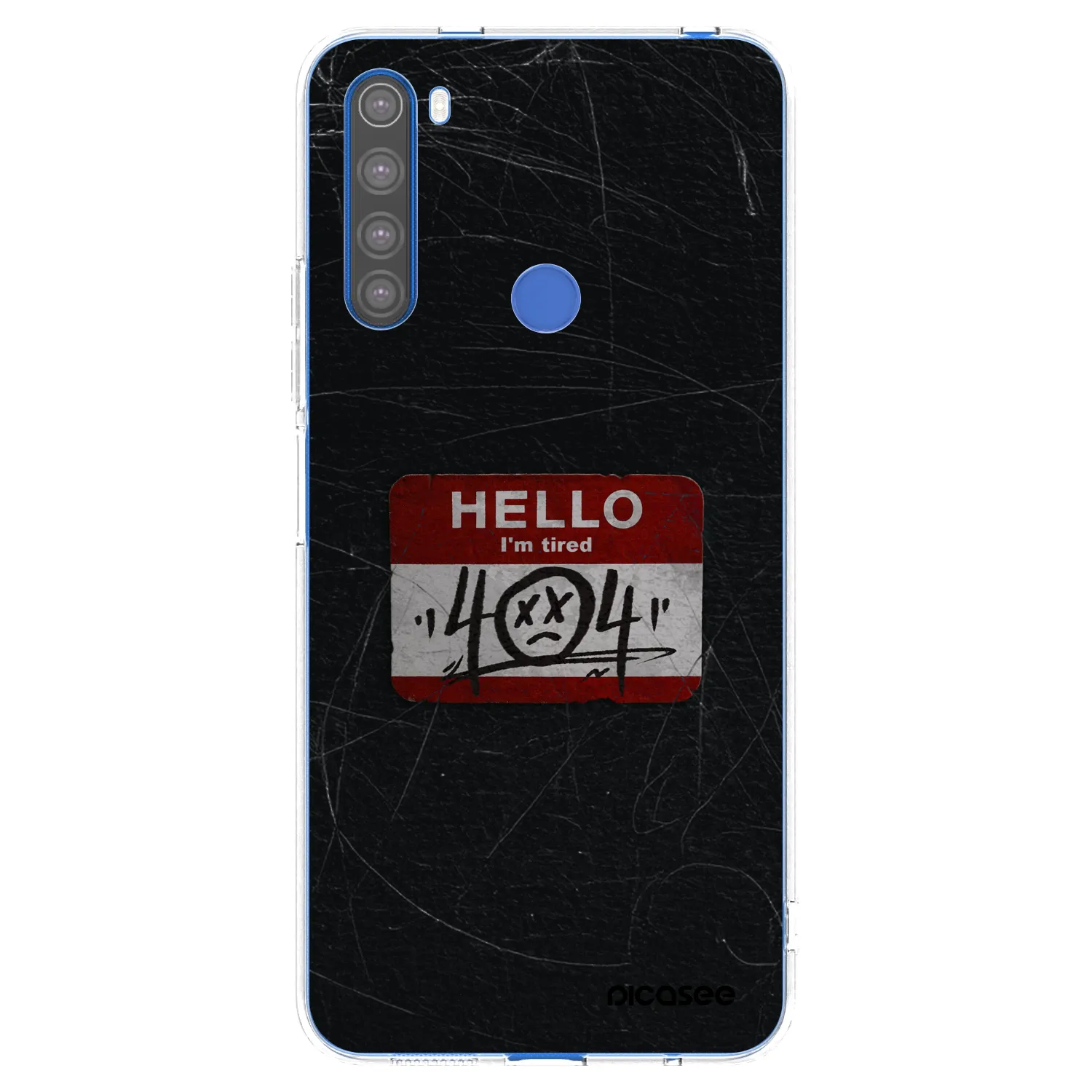 Picasee silikonowe przeźroczyste etui na Xiaomi Redmi Note 8T - HELLO 404