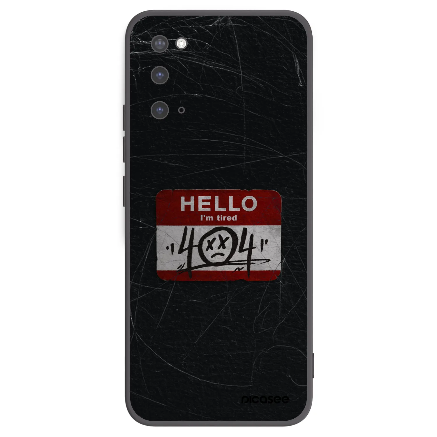 Picasee silikonowe czarne etui na Samsung Galaxy S20 G980F - HELLO 404
