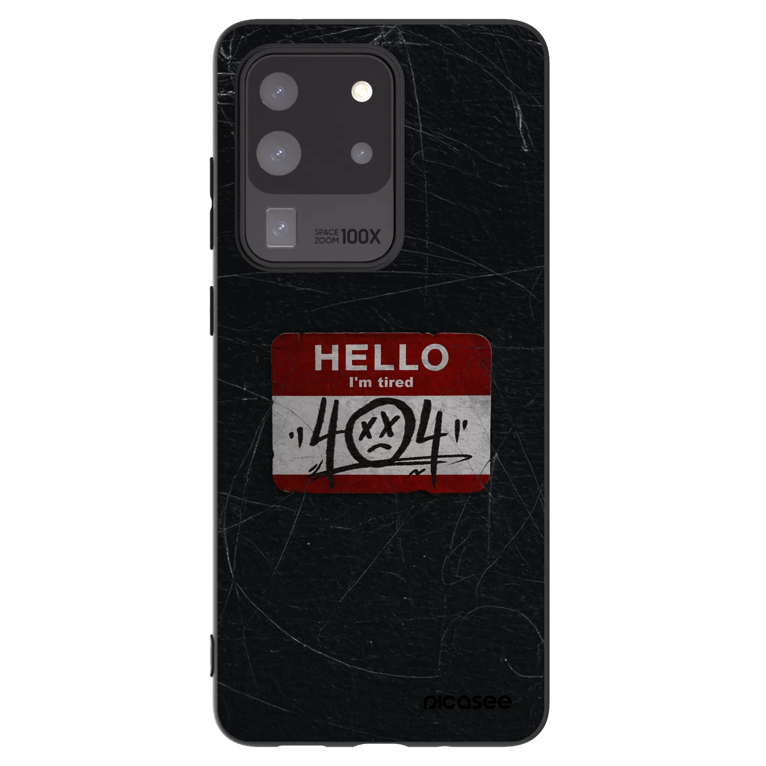 Picasee silikonowe czarne etui na Samsung Galaxy S20 Ultra 5G G988F - HELLO 404