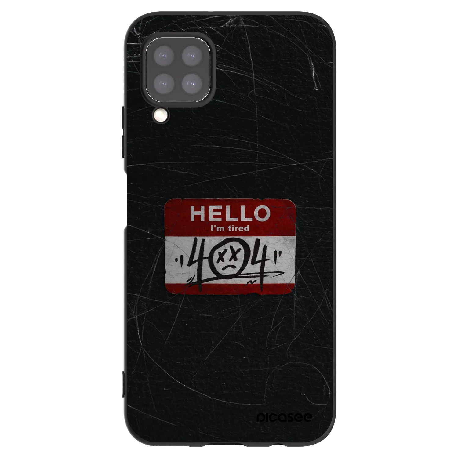 Picasee silikonowe czarne etui na Huawei P40 Lite - HELLO 404