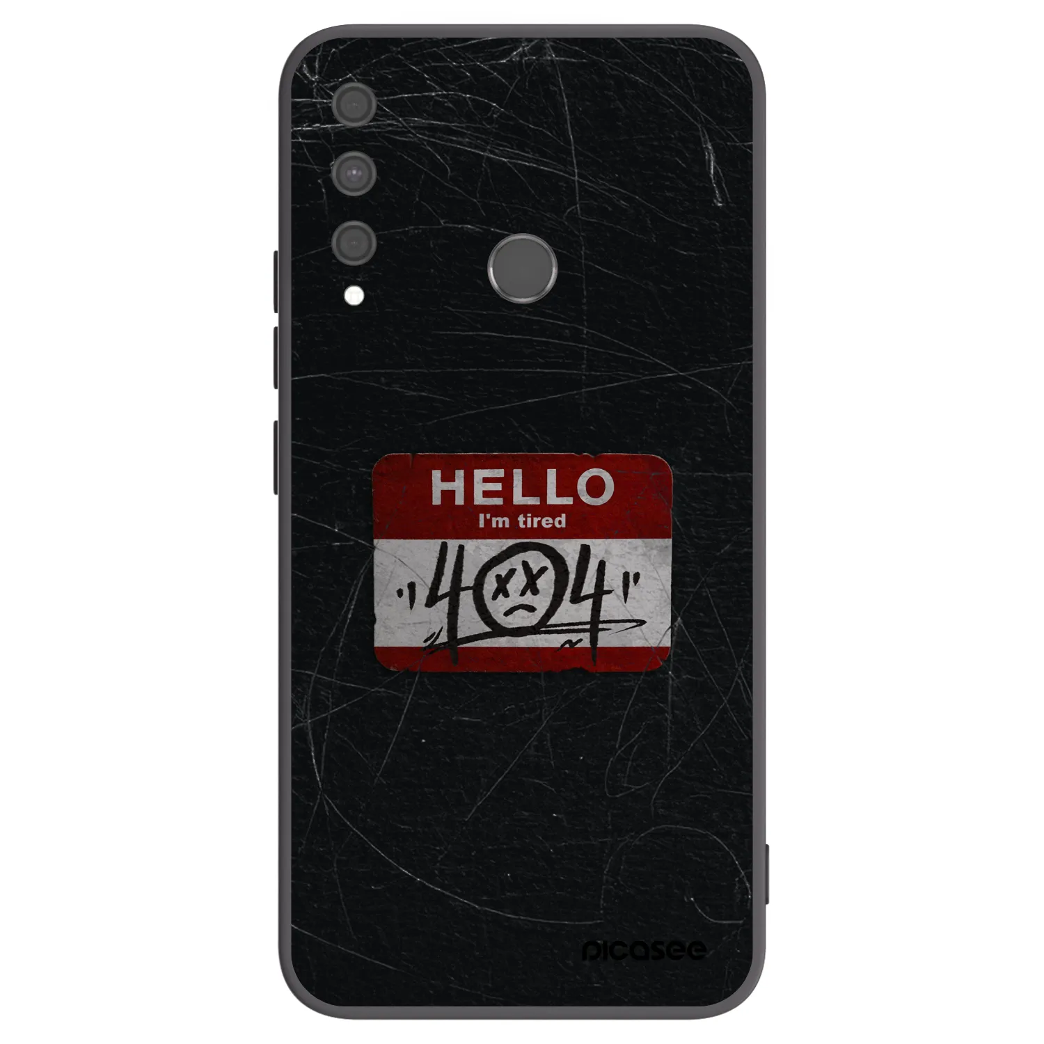 Picasee silikonowe czarne etui na Huawei P40 Lite E - HELLO 404