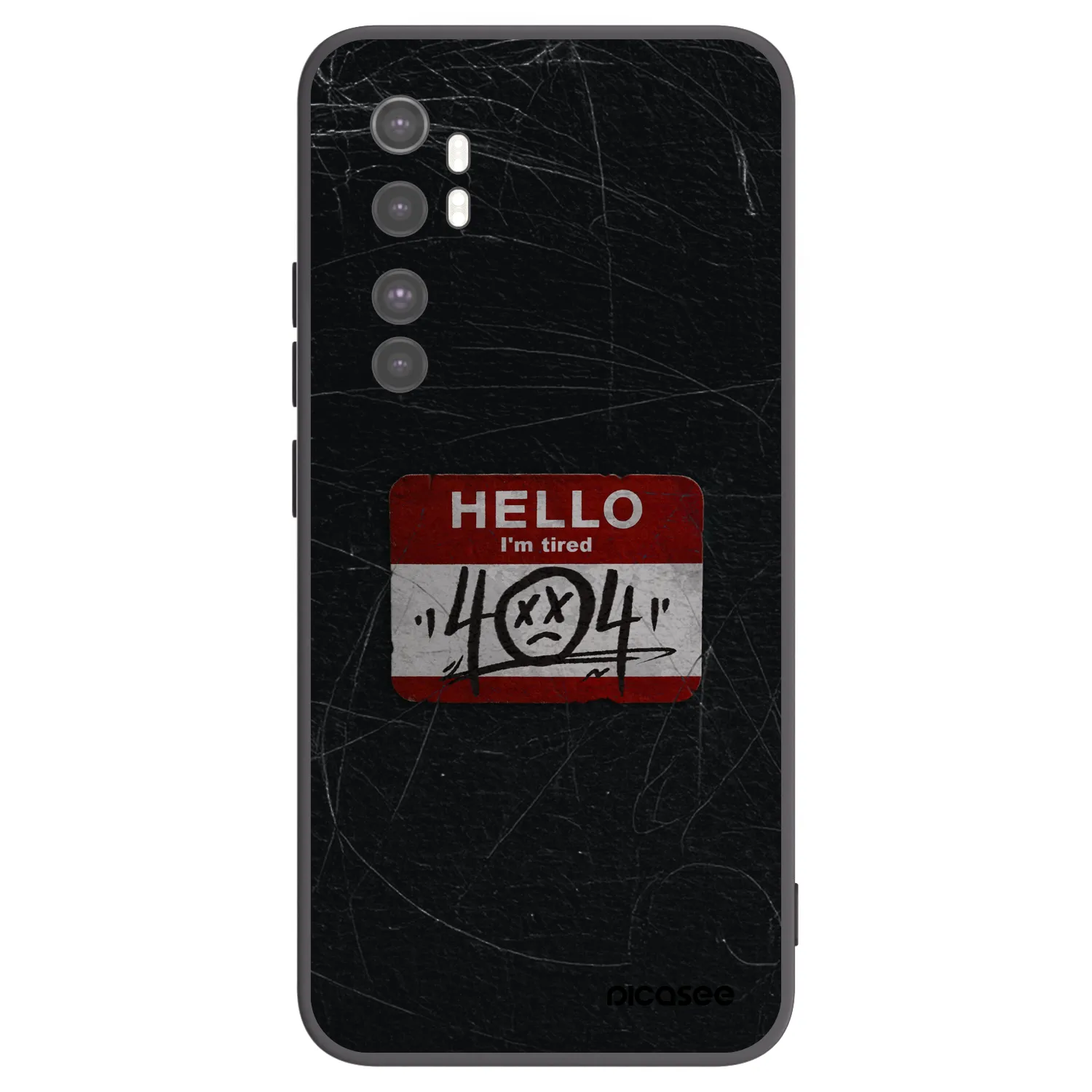 Picasee silikonowe czarne etui na Xiaomi Mi Note 10 Lite - HELLO 404