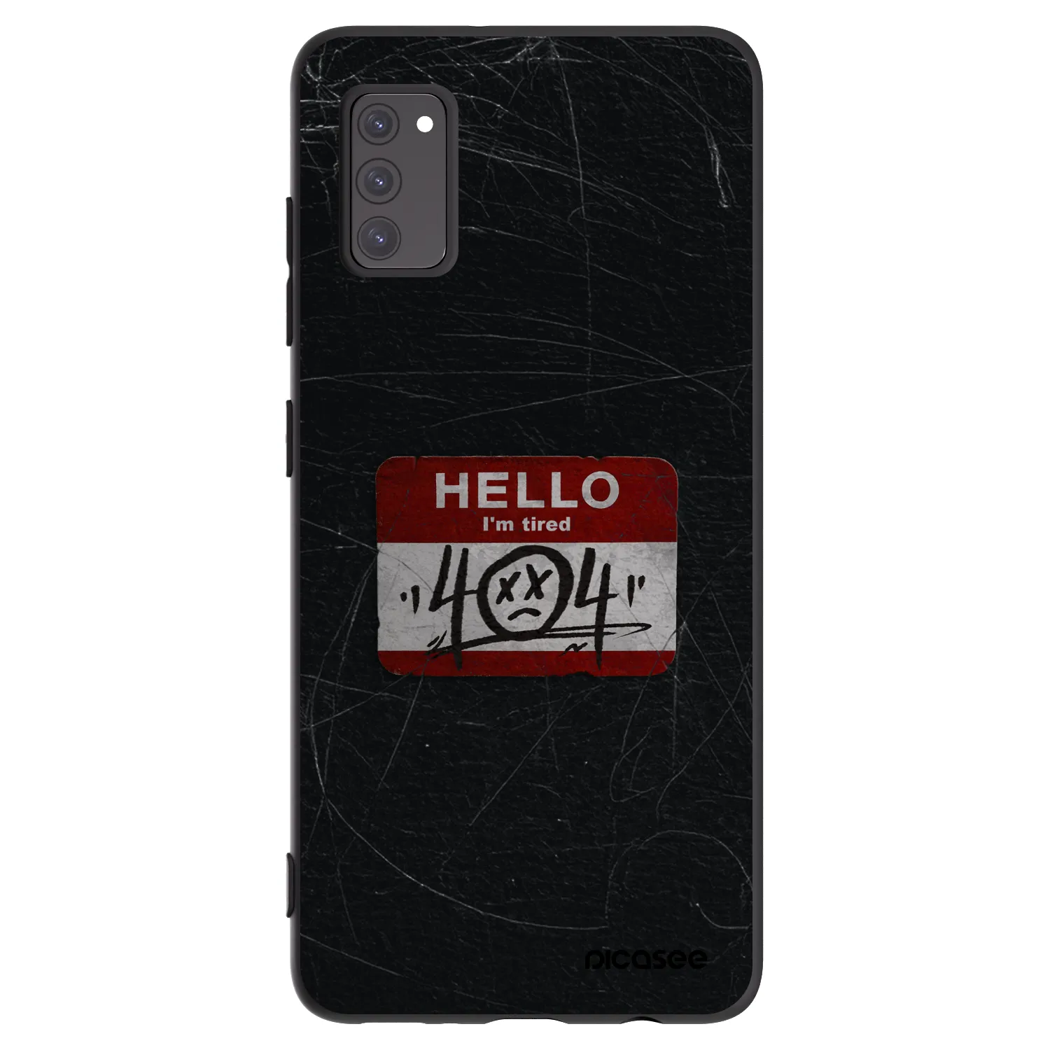 Picasee silikonowe czarne etui na Samsung Galaxy A41 A415F - HELLO 404
