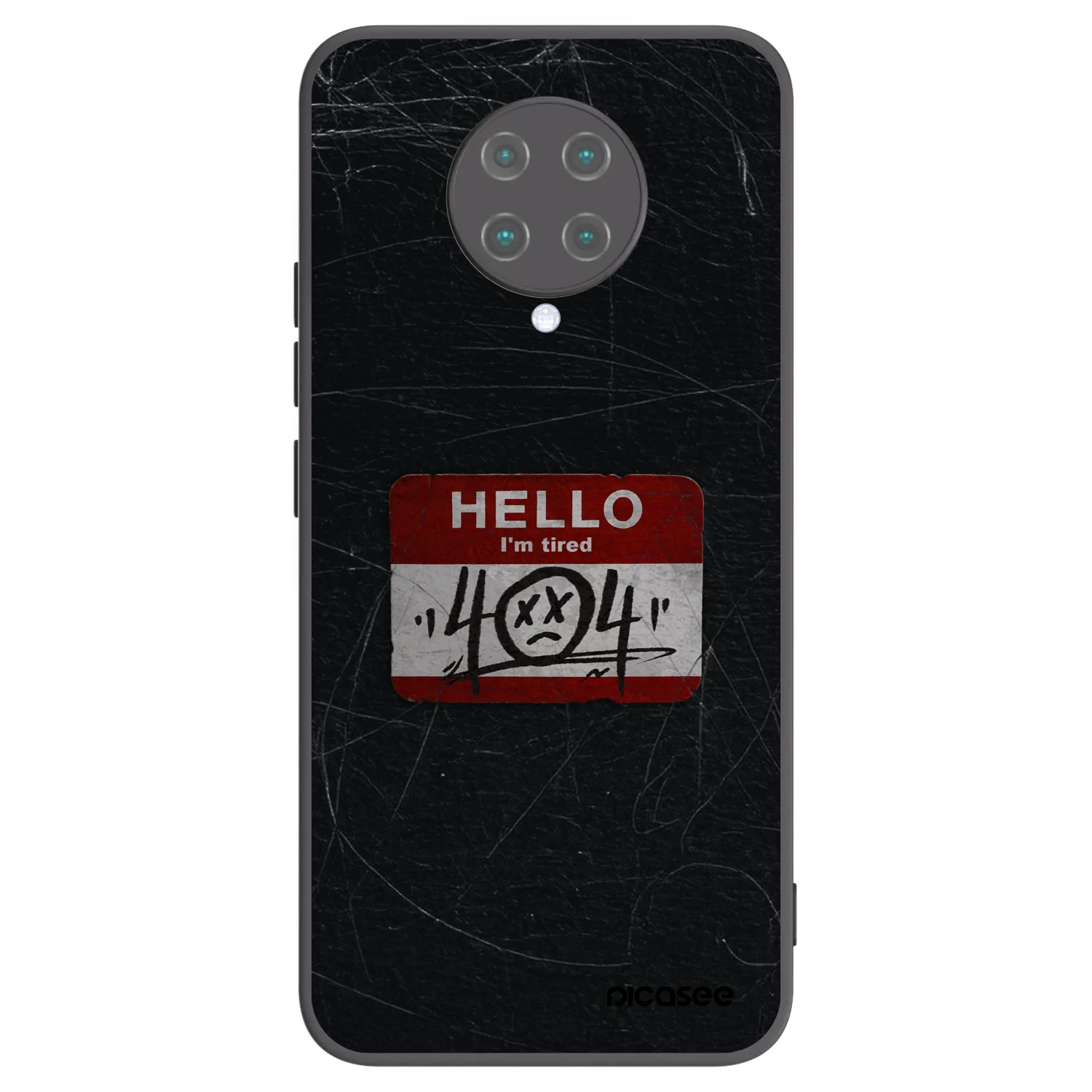 Picasee silikonowe czarne etui na Xiaomi Poco F2 Pro - HELLO 404