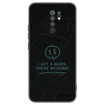 Picasee silikonowe czarne etui na Xiaomi Redmi 9 - LEFT A MARK