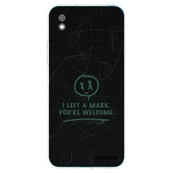 Picasee silikonowe czarne etui na Xiaomi Redmi 9A - LEFT A MARK