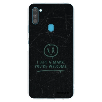 Picasee silikonowe przeźroczyste etui na Samsung Galaxy M11 - LEFT A MARK
