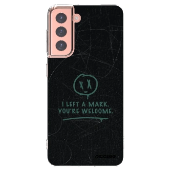 Picasee silikonowe przeźroczyste etui na Samsung Galaxy S21 5G G991B - LEFT A MARK