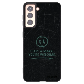 Picasee silikonowe czarne etui na Samsung Galaxy S21 5G G991B - LEFT A MARK