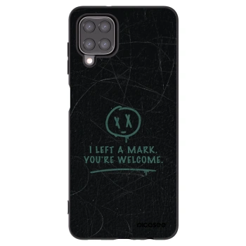 Picasee silikonowe czarne etui na Samsung Galaxy A12 A125F - LEFT A MARK