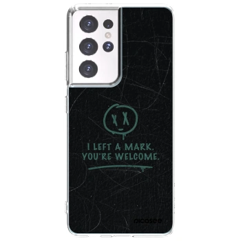Picasee silikonowe przeźroczyste etui na Samsung Galaxy S21 Ultra 5G G998B - LEFT A MARK