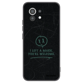 Picasee silikonowe czarne etui na Xiaomi Mi 11 - LEFT A MARK