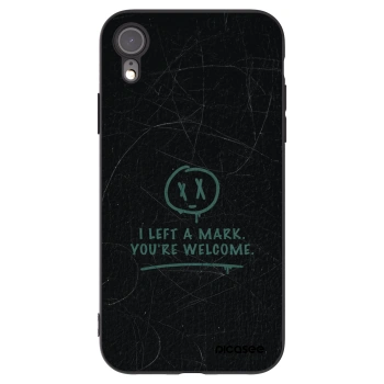 Picasee silikonowe czarne etui na Apple iPhone XR - LEFT A MARK