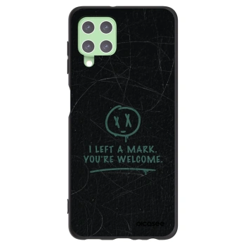 Picasee silikonowe czarne etui na Samsung Galaxy A22 A225F 4G - LEFT A MARK