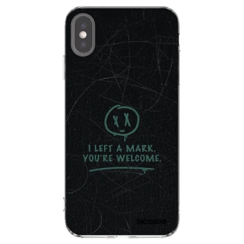 Picasee silikonowe przeźroczyste etui na Apple iPhone XS Max - LEFT A MARK