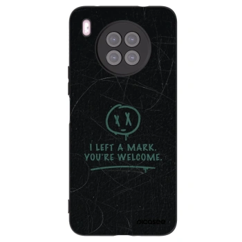 Picasee silikonowe czarne etui na Huawei Nova 8i - LEFT A MARK