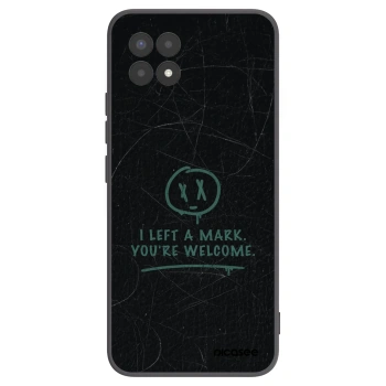 Picasee silikonowe czarne etui na Realme 8i - LEFT A MARK