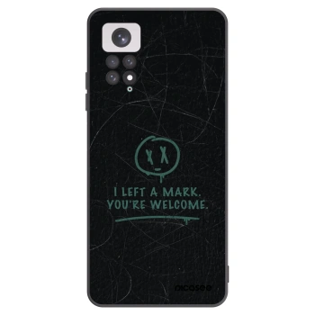 Picasee silikonowe czarne etui na Xiaomi Redmi Note 11 - LEFT A MARK