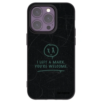 Picasee silikonowe czarne etui na Apple iPhone 14 Pro - LEFT A MARK