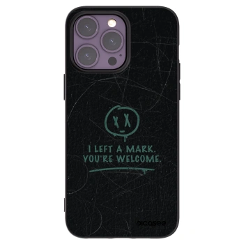 Picasee silikonowe czarne etui na Apple iPhone 14 Pro Max - LEFT A MARK