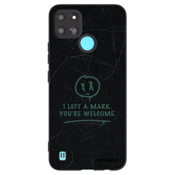 Picasee silikonowe czarne etui na Realme C21Y - LEFT A MARK