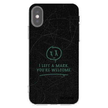Picasee silikonowe przeźroczyste etui na Apple iPhone X/XS - LEFT A MARK