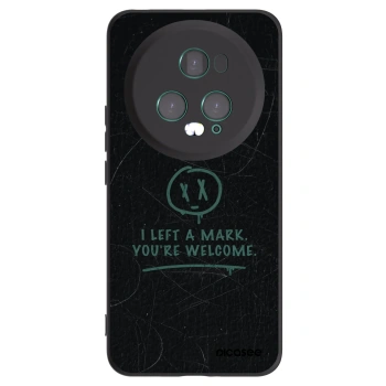 Picasee silikonowe czarne etui na Honor Magic5 Pro - LEFT A MARK