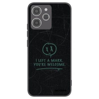 Picasee silikonowe czarne etui na Xiaomi Redmi 12 4G - LEFT A MARK