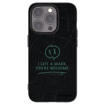 Picasee silikonowe czarne etui na Apple iPhone 15 Pro - LEFT A MARK