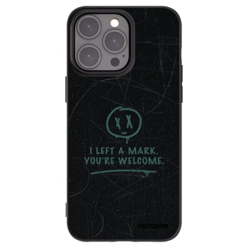 Picasee silikonowe czarne etui na Apple iPhone 15 Pro Max - LEFT A MARK