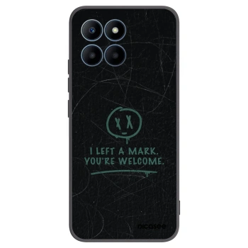 Picasee silikonowe czarne etui na Honor 70 Lite - LEFT A MARK