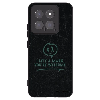 Picasee silikonowe czarne etui na Xiaomi 14 - LEFT A MARK