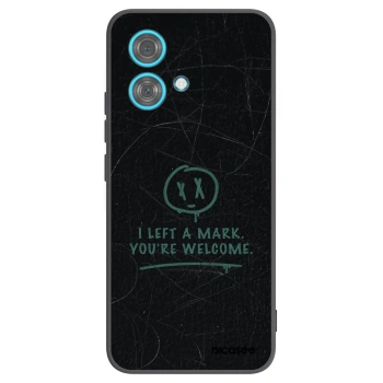 Picasee silikonowe czarne etui na Motorola Edge 40 Neo - LEFT A MARK