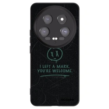 Picasee silikonowe czarne etui na Xiaomi 14 Ultra - LEFT A MARK