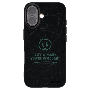 Picasee silikonowe czarne etui na Apple iPhone 16 - LEFT A MARK