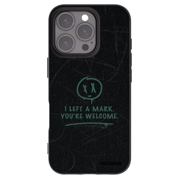 Picasee silikonowe czarne etui na Apple iPhone 16 Pro - LEFT A MARK