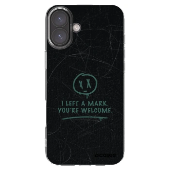 Picasee silikonowe przeźroczyste etui na Apple iPhone 16 Plus - LEFT A MARK