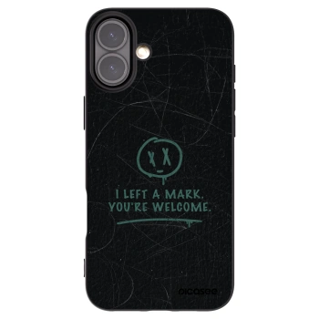 Picasee silikonowe czarne etui na Apple iPhone 16 Plus - LEFT A MARK