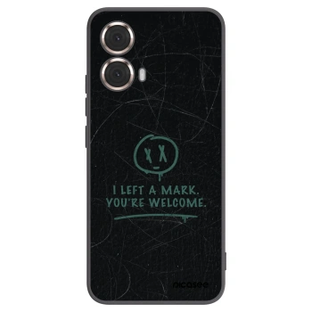 Picasee silikonowe czarne etui na Motorola Moto G85 - LEFT A MARK