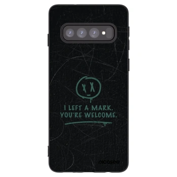 Picasee silikonowe czarne etui na Samsung Galaxy S10 G973 - LEFT A MARK