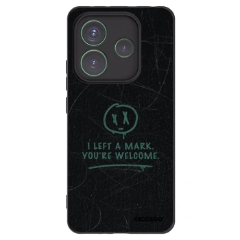 Picasee silikonowe czarne etui na Xiaomi Redmi Note 14 5G - LEFT A MARK